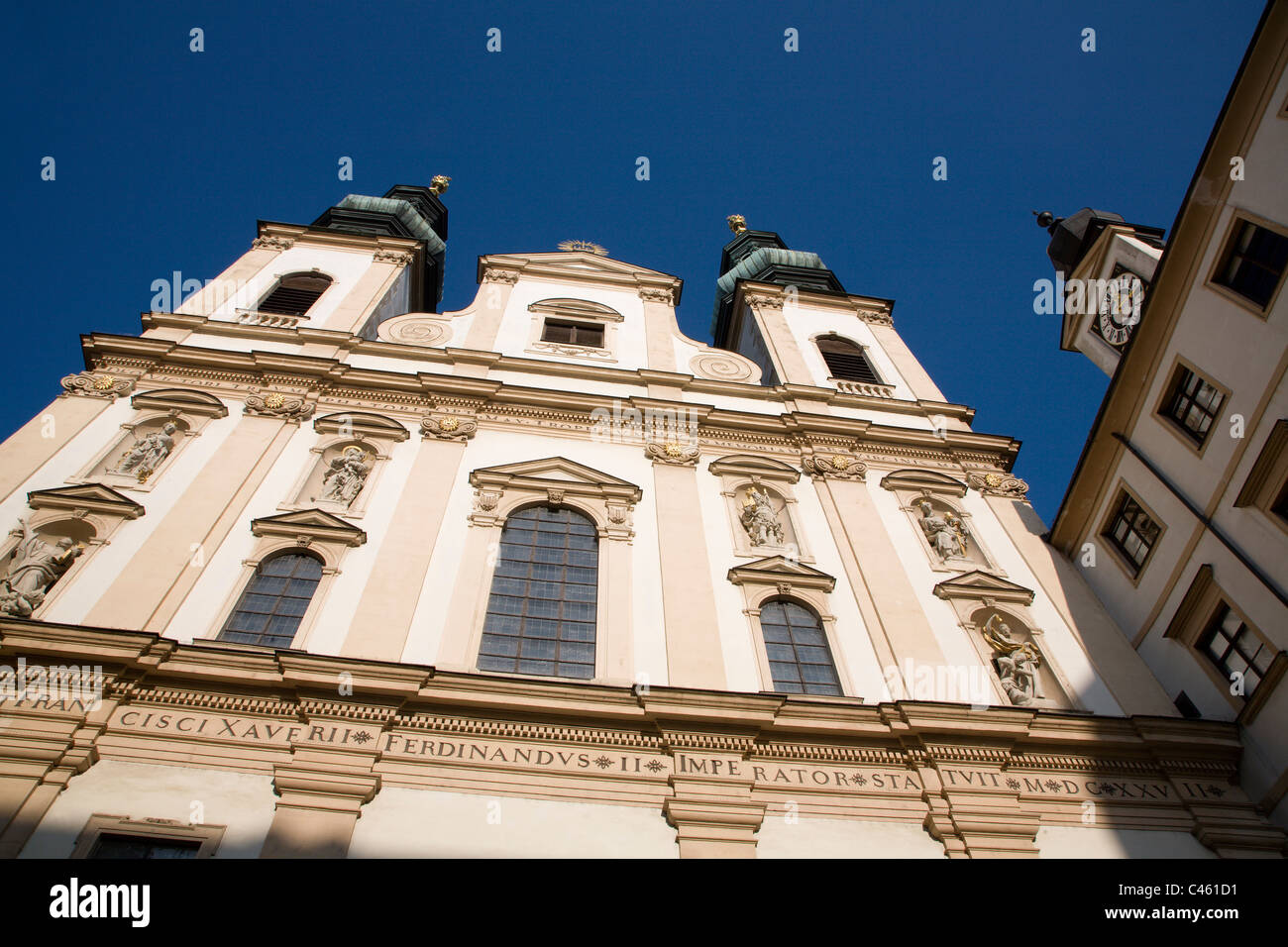 Wien - Fassade der Jesuiten-Kirche Stockfoto