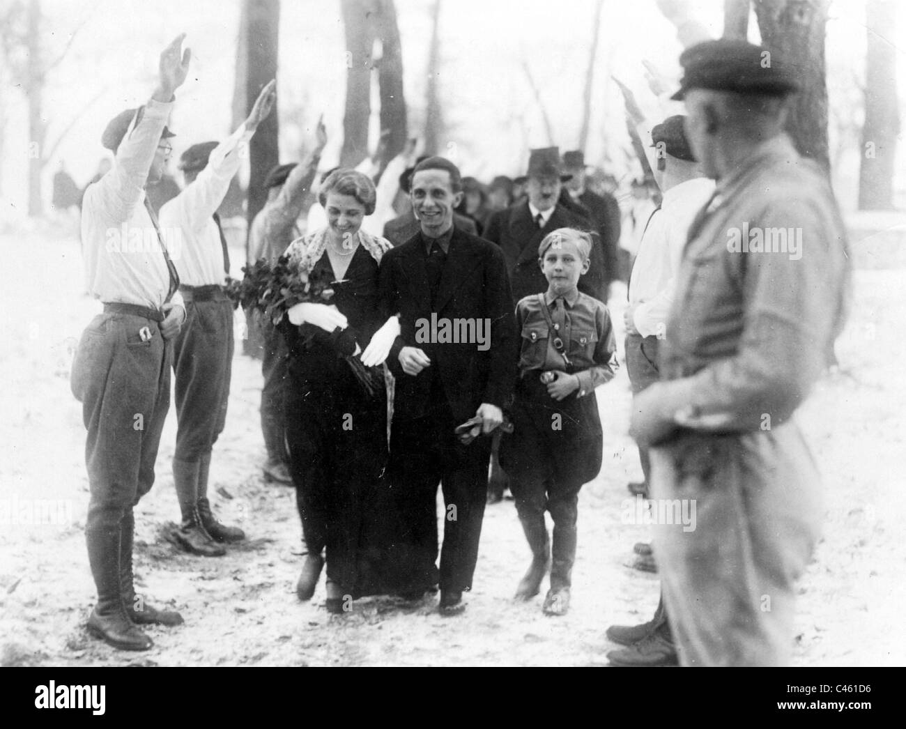 Hochzeit von Dr. Josef Goebbels und Magda Goebbels Stockfoto