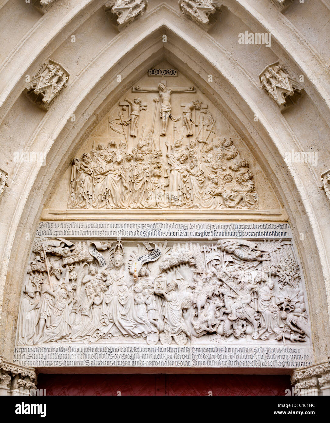 Mariazell - Detail vom Portal der Basilika - Österreich Stockfoto