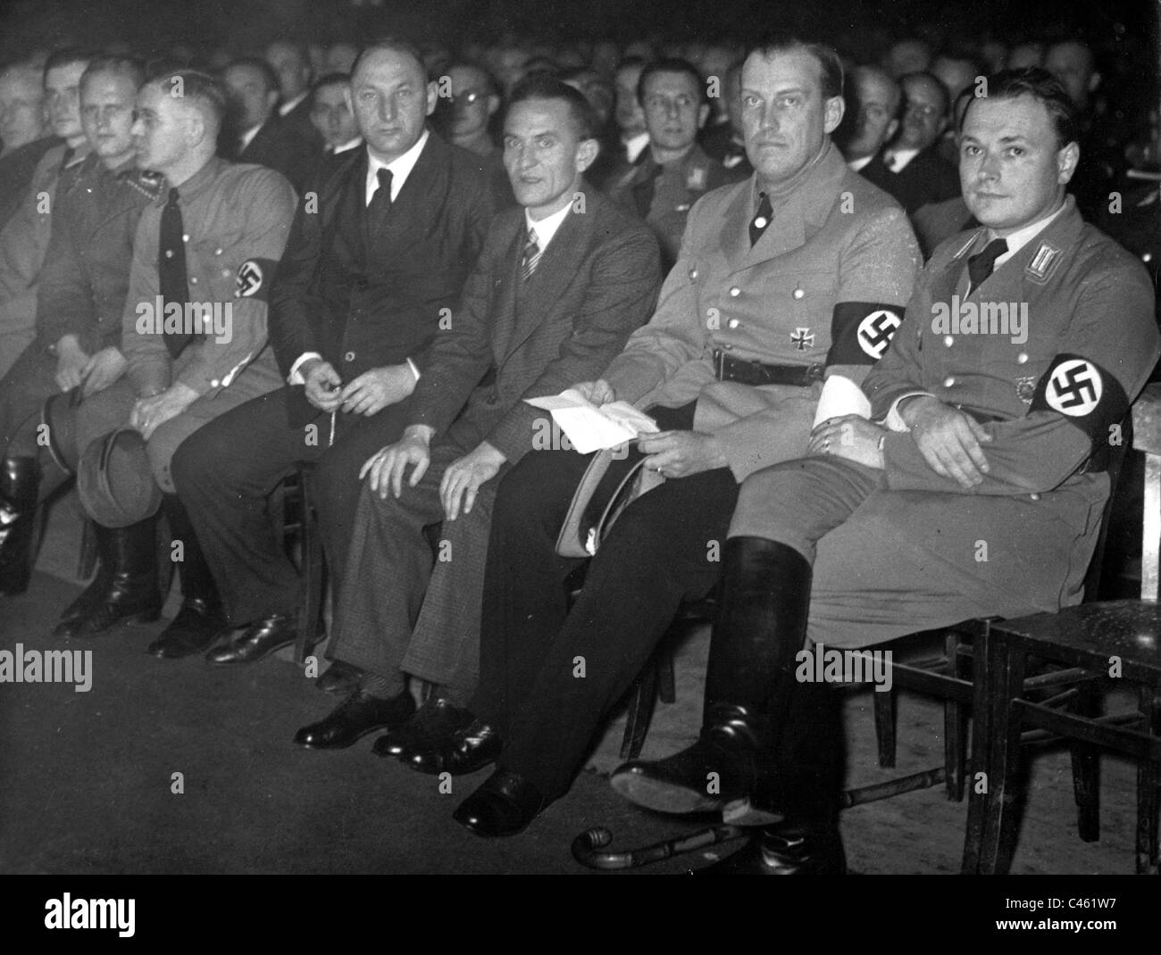 Treffen der Berliner Bank Mitarbeiter im Berliner Sportpalast Stockfoto