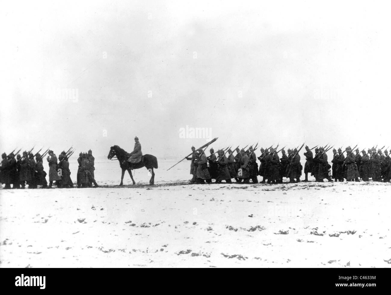 Deutsche Infanterie auf dem Marsch, 1915 Stockfoto