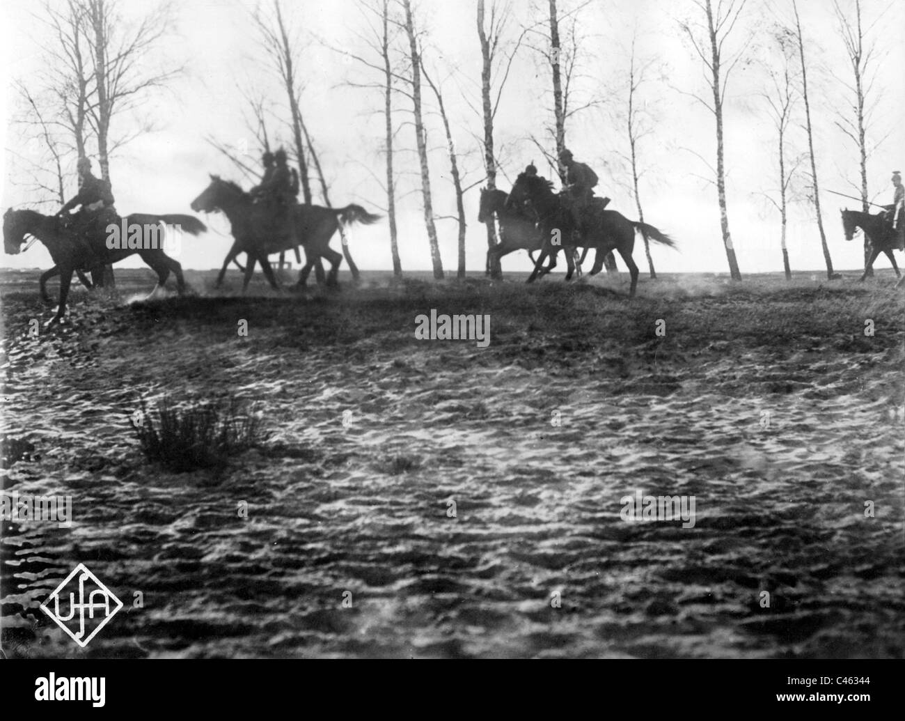 Deutsche Kavallerie in der Schlacht von Tannenberg, 1914 Stockfoto