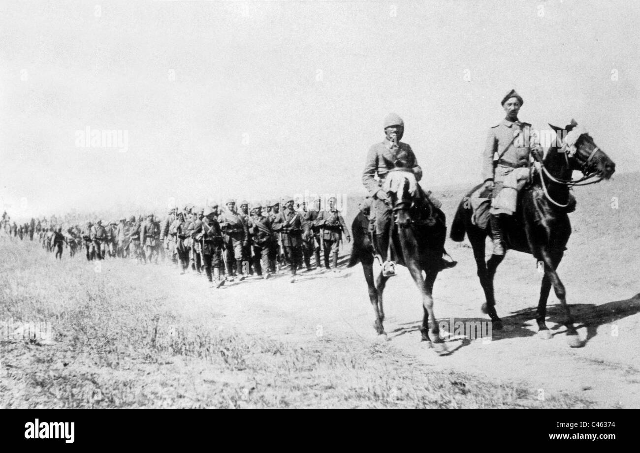 Englischen Gefangenen nach dem Kampf am Suez Kanal, 1916 Stockfoto