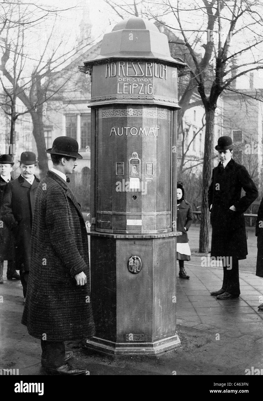 Adresse-Buch-Automat, 1908 Stockfoto