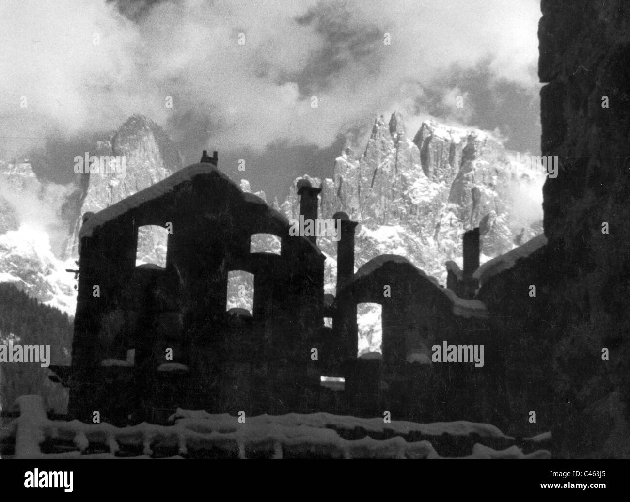 In den Bergen von der italienischen Front in Tirol zu bekämpfen Stockfoto