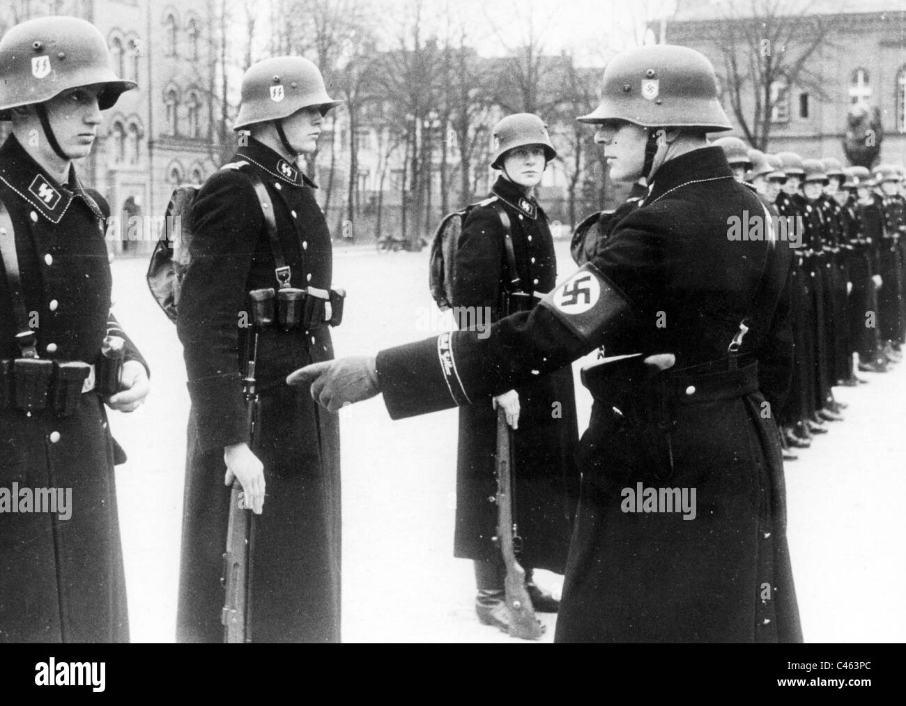 "Verbale Aufträge" der SS Leibwächter Regiment "Adolf Hitler", 1938 Stockfoto