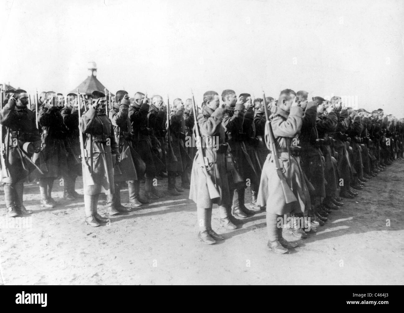 Österreichische Soldaten schwören Loyalität, 1916 Stockfoto
