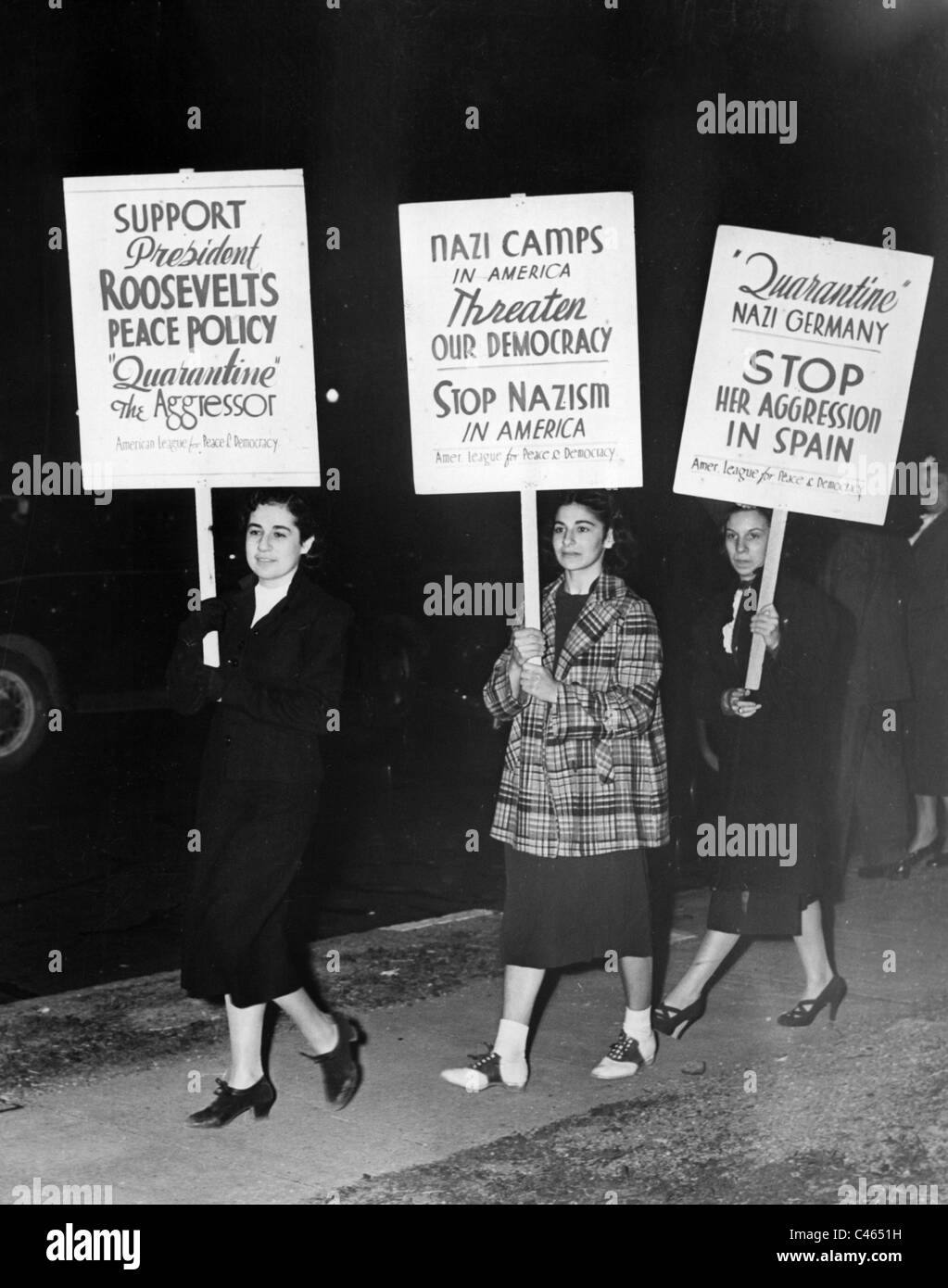 Nazi-Deutschland: Ausländische Proteste gegen die deutschen NS-Politik Stockfoto