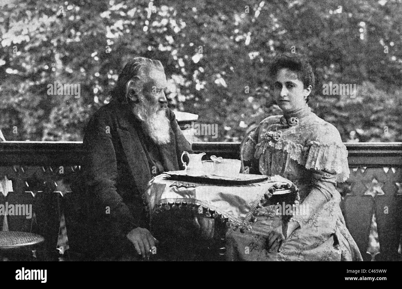Johannes Brahms und Frau Strauss Stockfoto