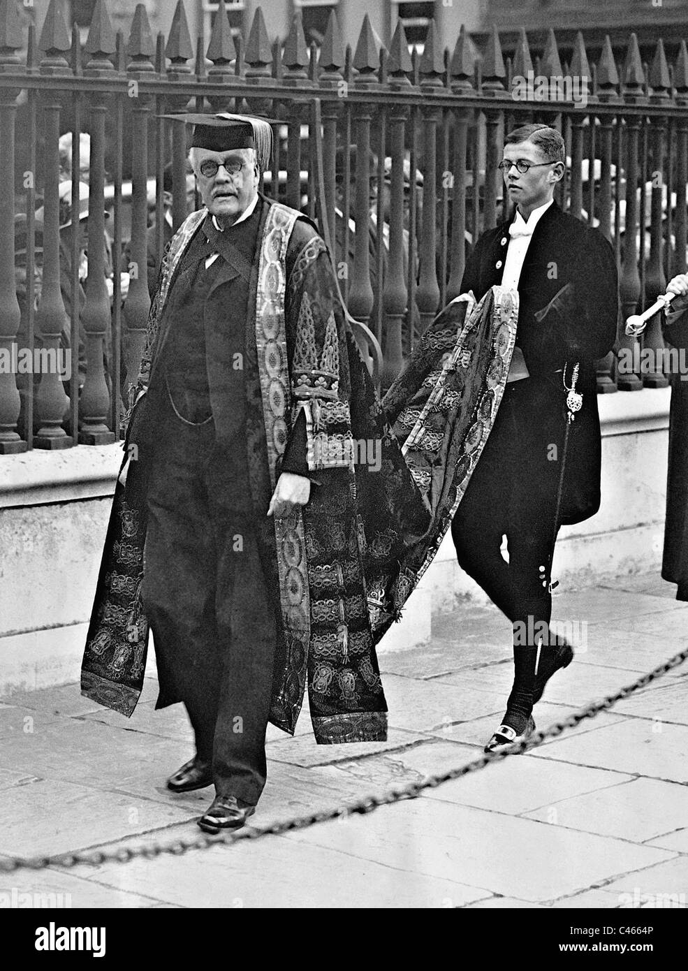 Arthur James Earl von Balfour in Cambridge, 1926 Stockfoto