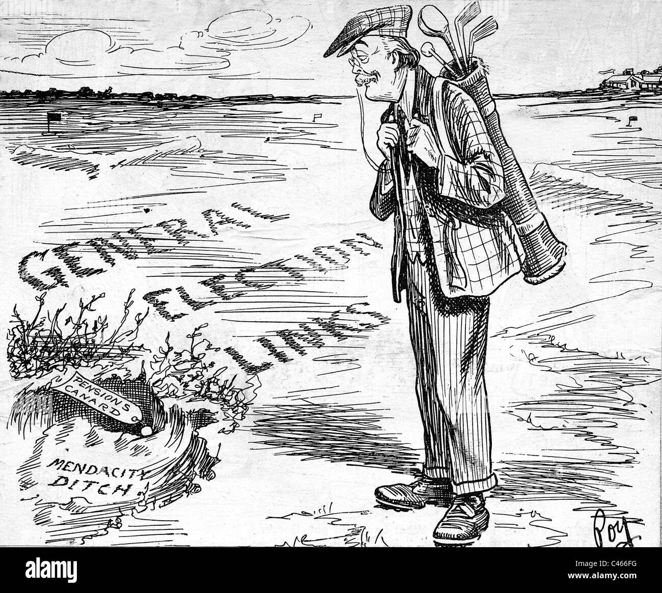 Karikatur von Lord Balfour, 1909 Stockfoto