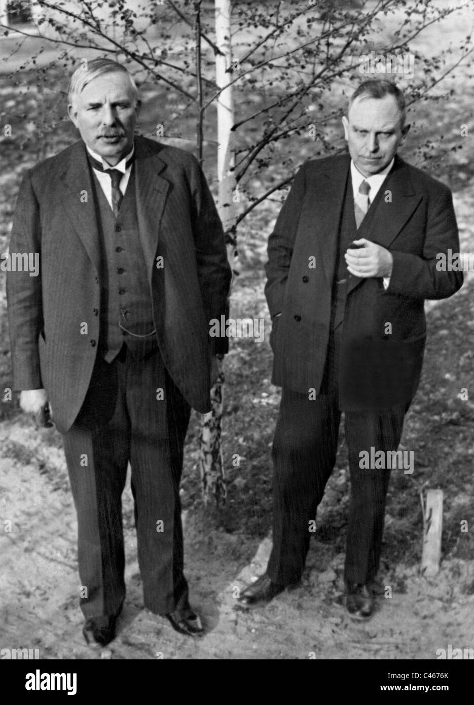 Ernest Rutherford und Otto Hahn Stockfoto