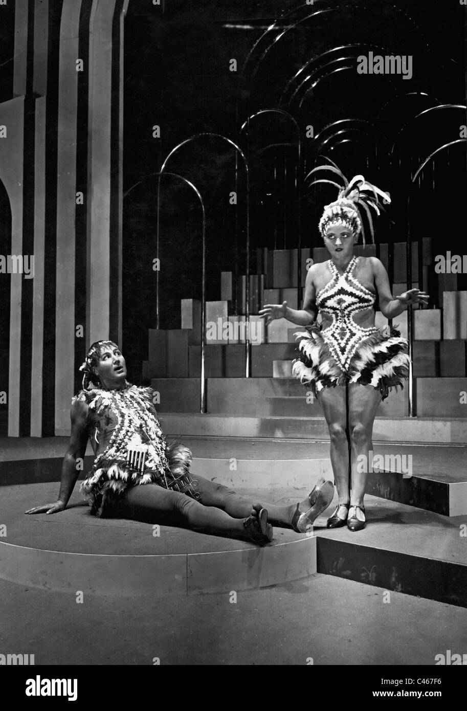 Fritz Krenn und Irene Eisinger in Mozarts Oper "Die Zauberflöte", 1939 Stockfoto