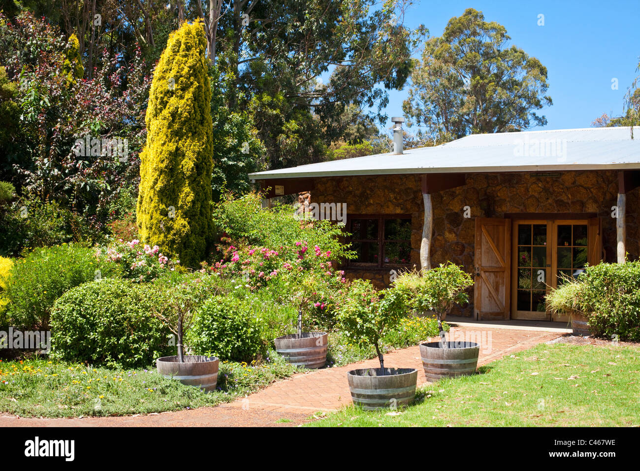 Kellertür Wignalls Weine. Albany, Western Australia, Australien Stockfoto