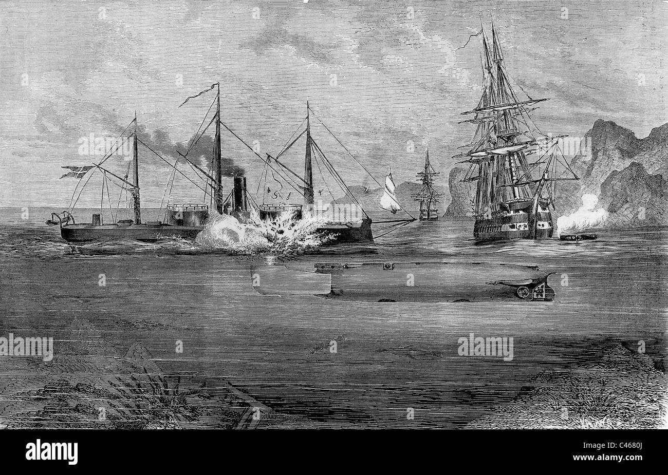 Feuer-Taucher von Wilhelm Bauer Stockfoto