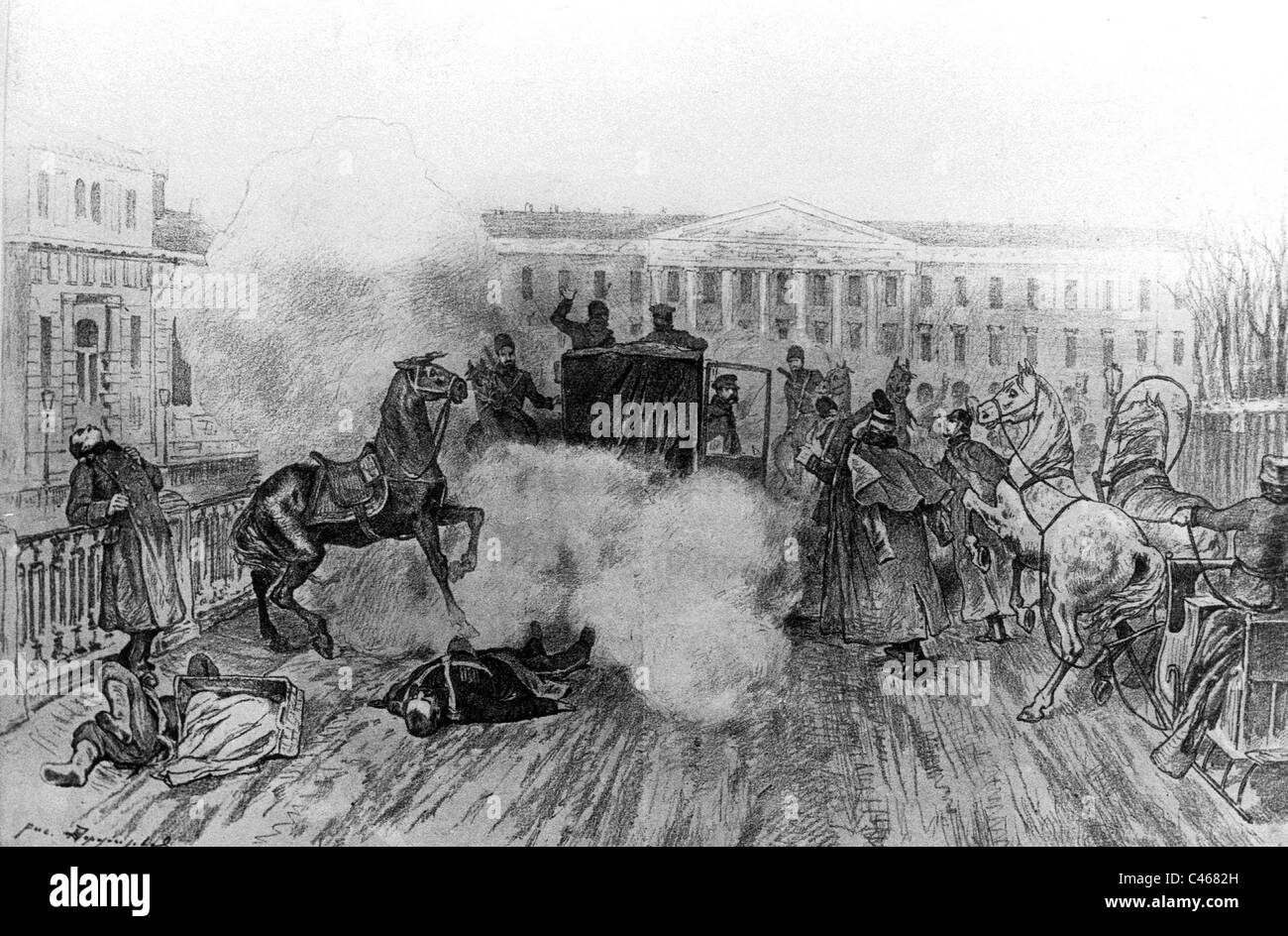 Angriff gegen Zar Alexander II, 1881 Stockfoto