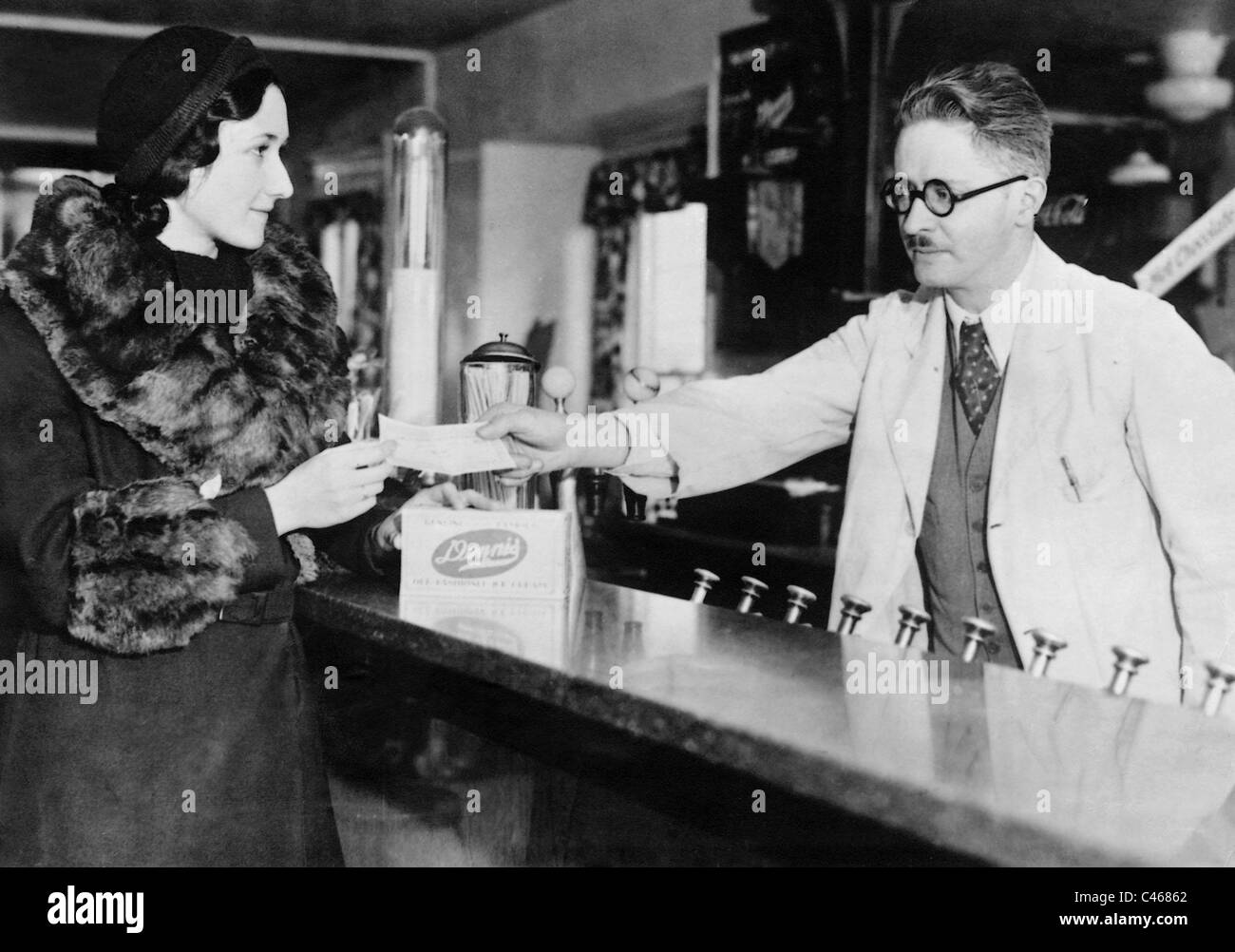 Zusätzliche Geld während der großen Depression, 1933 Stockfoto