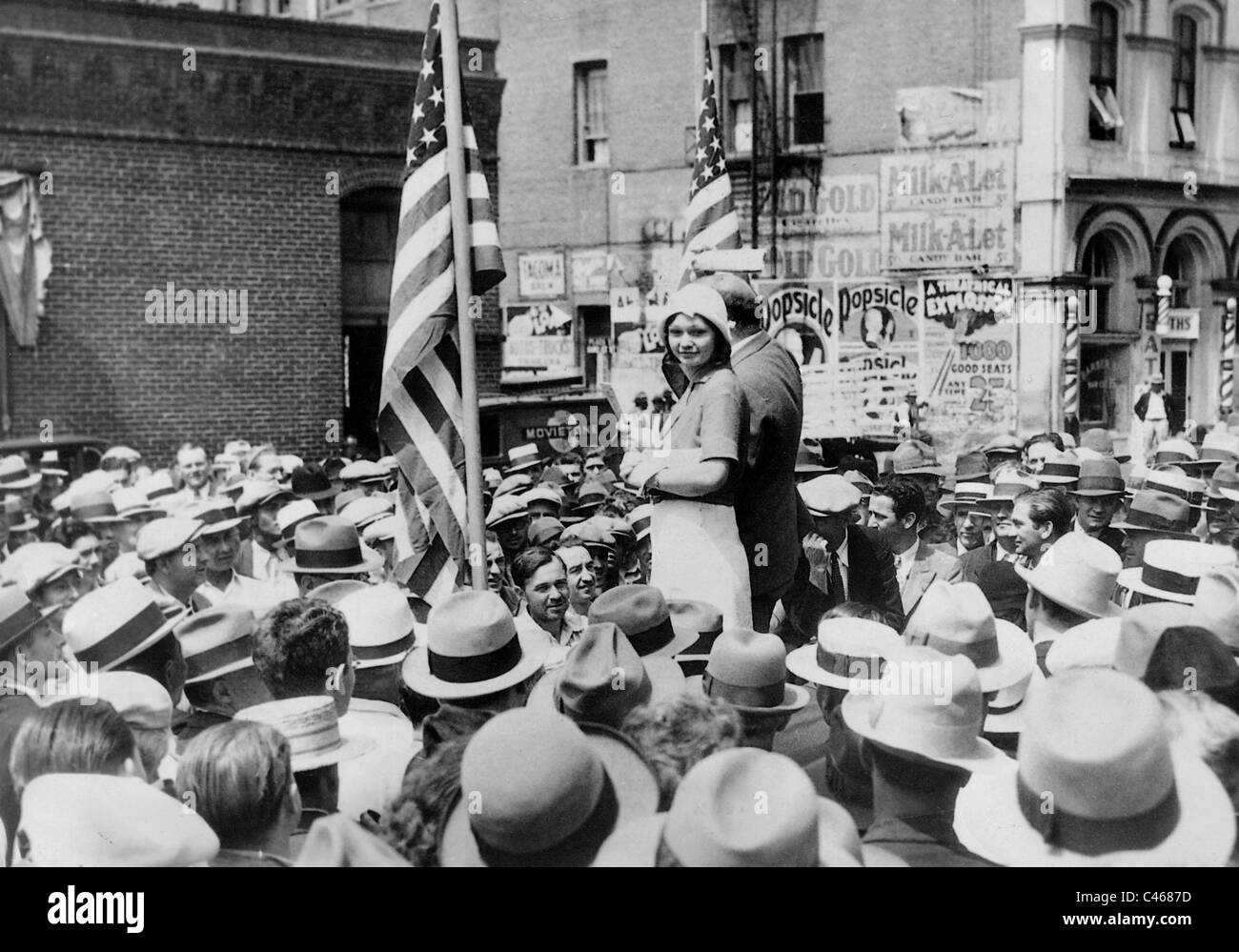Arbeitsuchende während der großen Depression, 1932 Stockfoto
