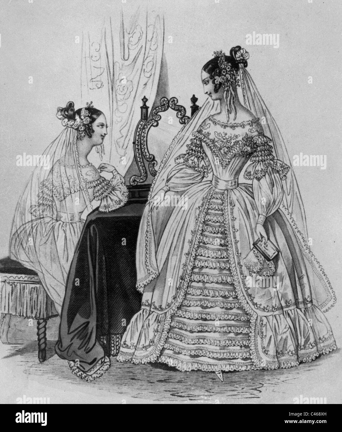 Damenmode, 1840 Stockfoto