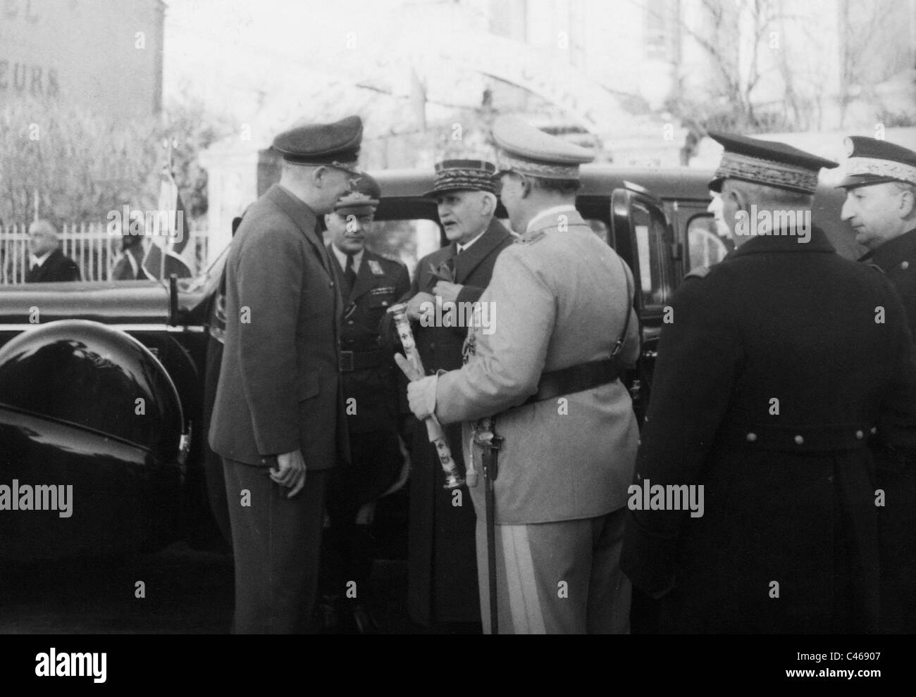 Besprechung von Hermann Göring und Henri Philippe Pétain, 1941 Stockfoto