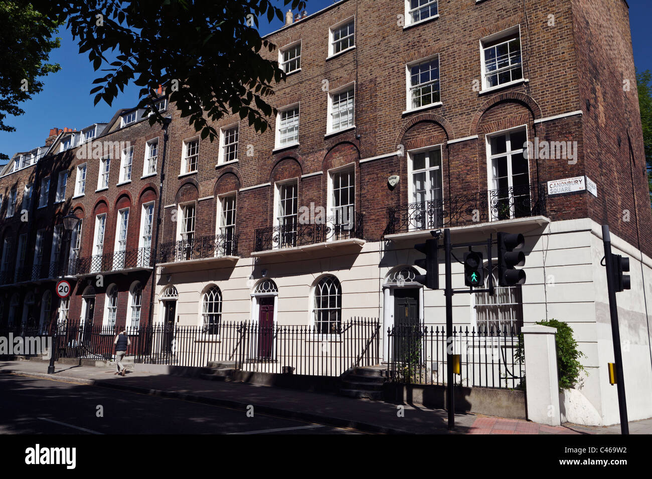 Canonbury Square Islington-London England Stockfoto