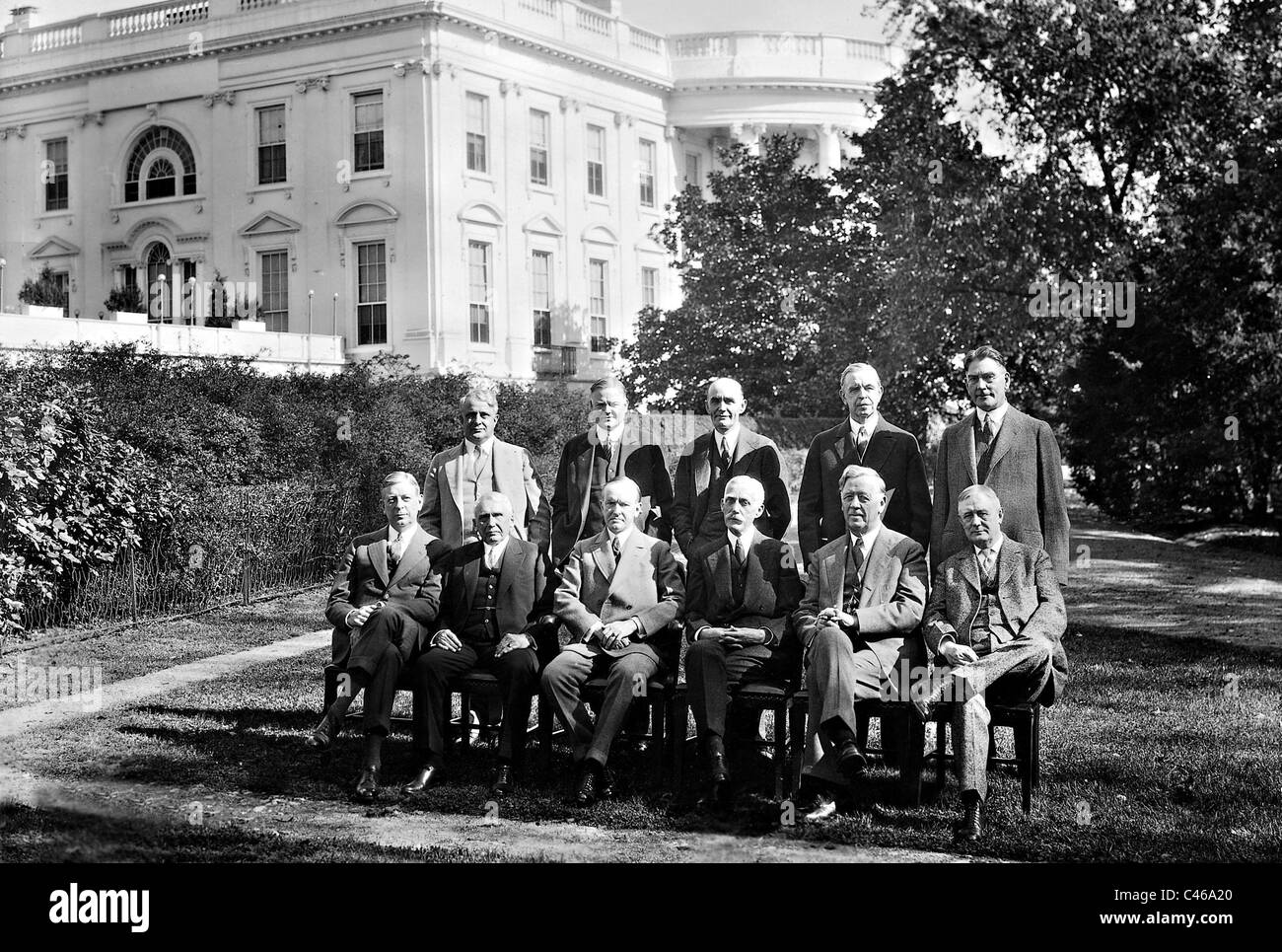 Calvin Coolidge und sein Kabinett, 1927 Stockfoto