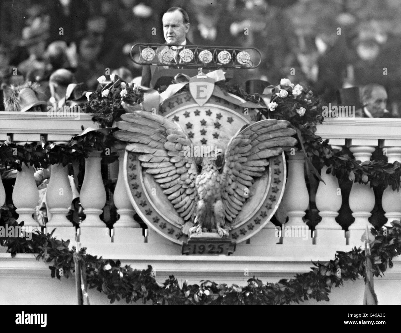 Calvin Coolidge bei seiner Amtseinführung, 1925 Stockfoto