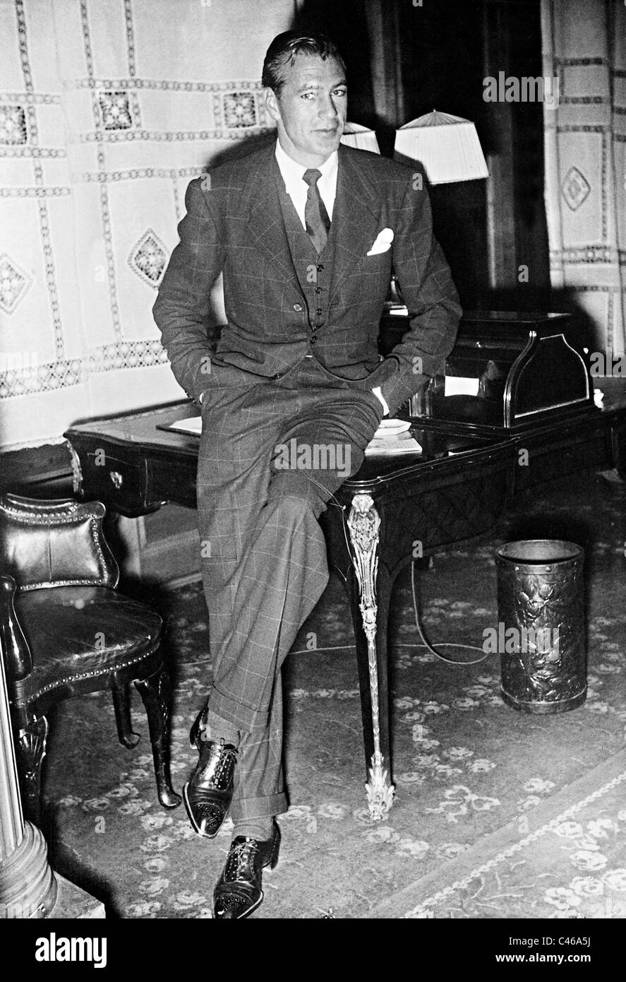 Gary Cooper in Berlin, 1938 Stockfotografie Alamy