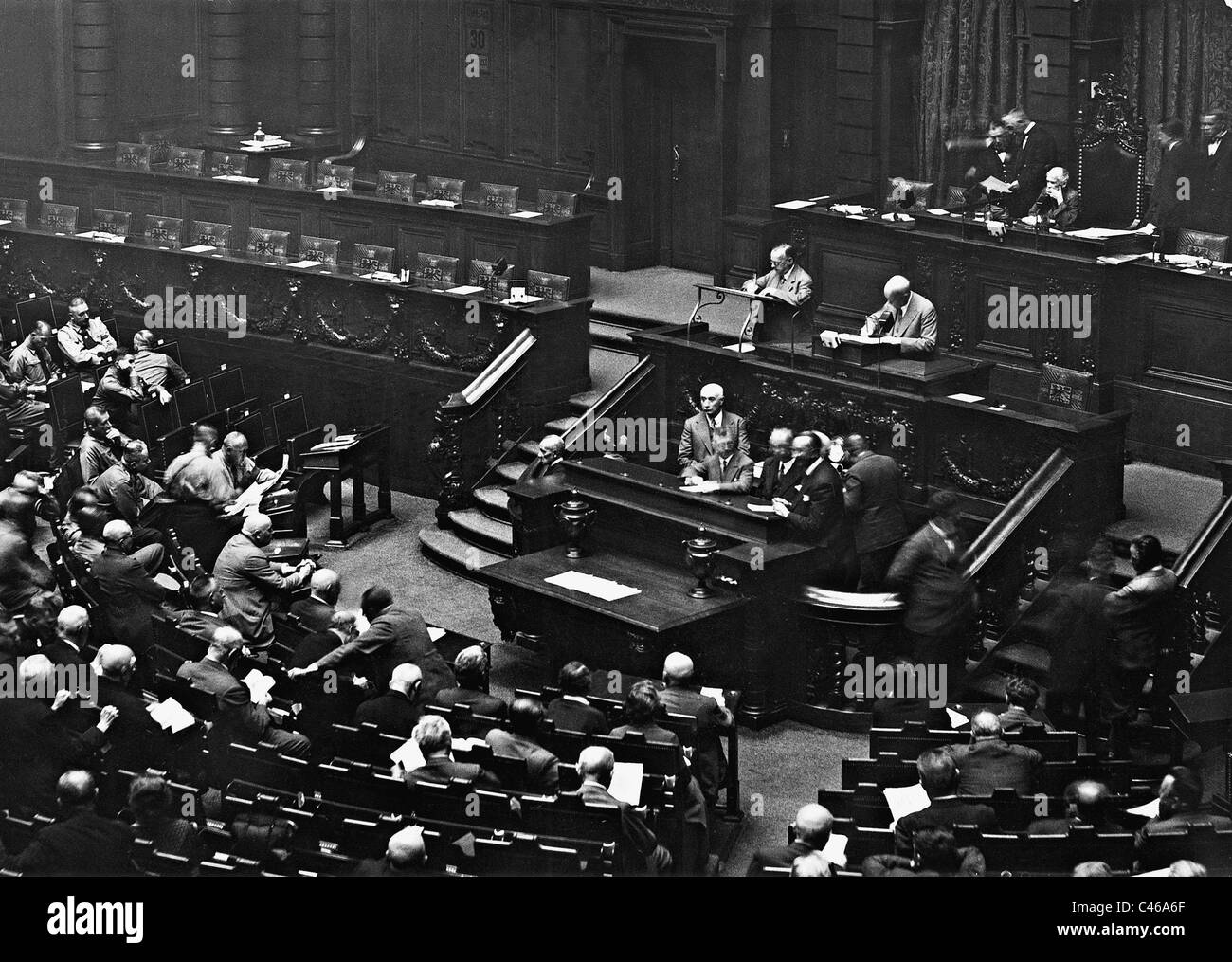 Clara Zetkin anlässlich der Eröffnung des Reichstags, 1932 Stockfoto