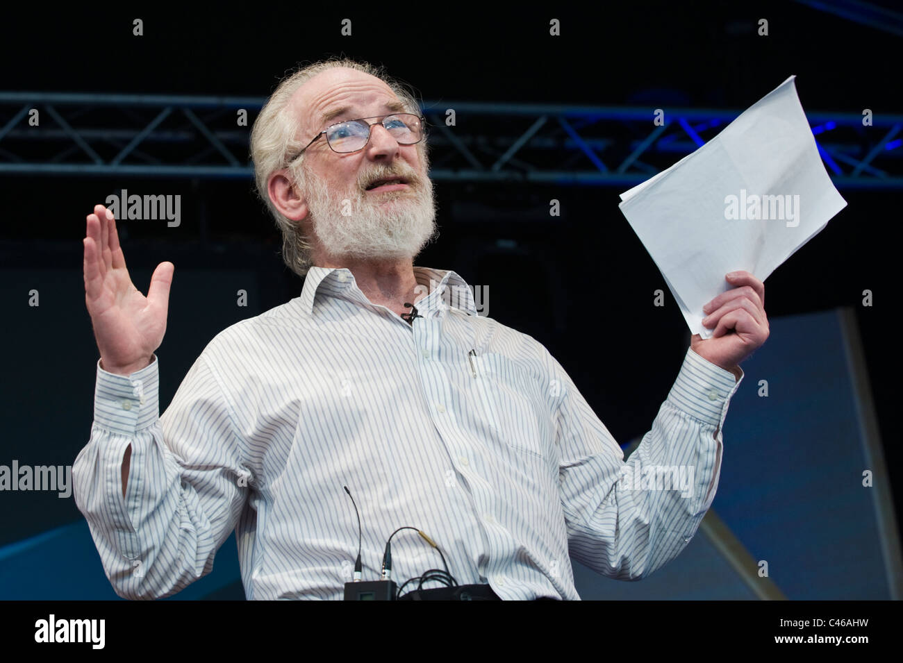 David Crystal-Linguistik-Professor abgebildet bei Hay Festival 2011 Stockfoto