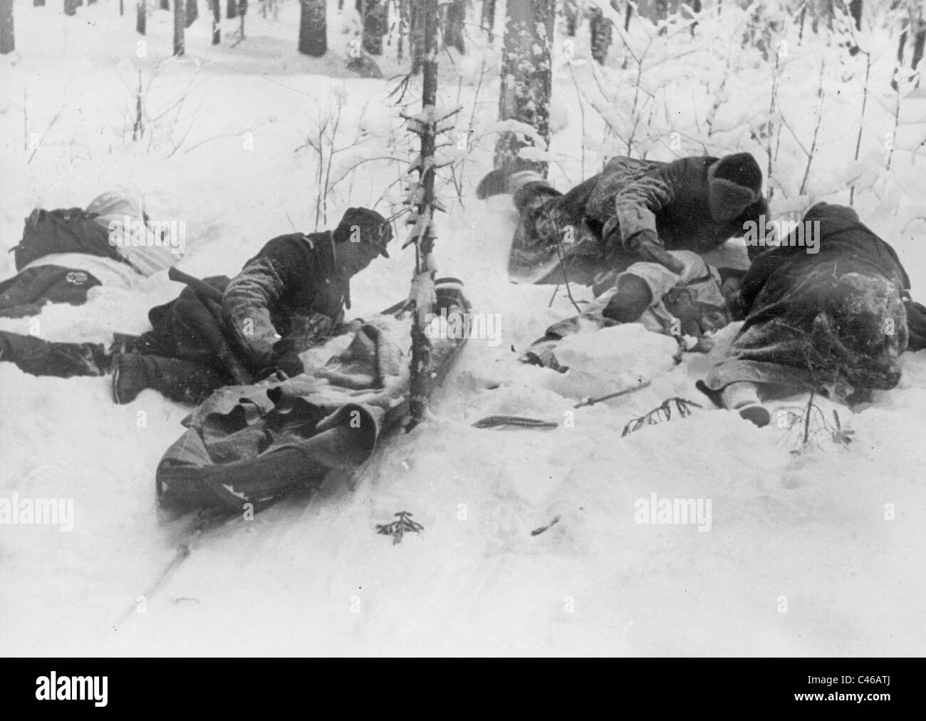 Finnische Soldaten im Winter-Krieg gegen Russland, 1940 Stockfoto