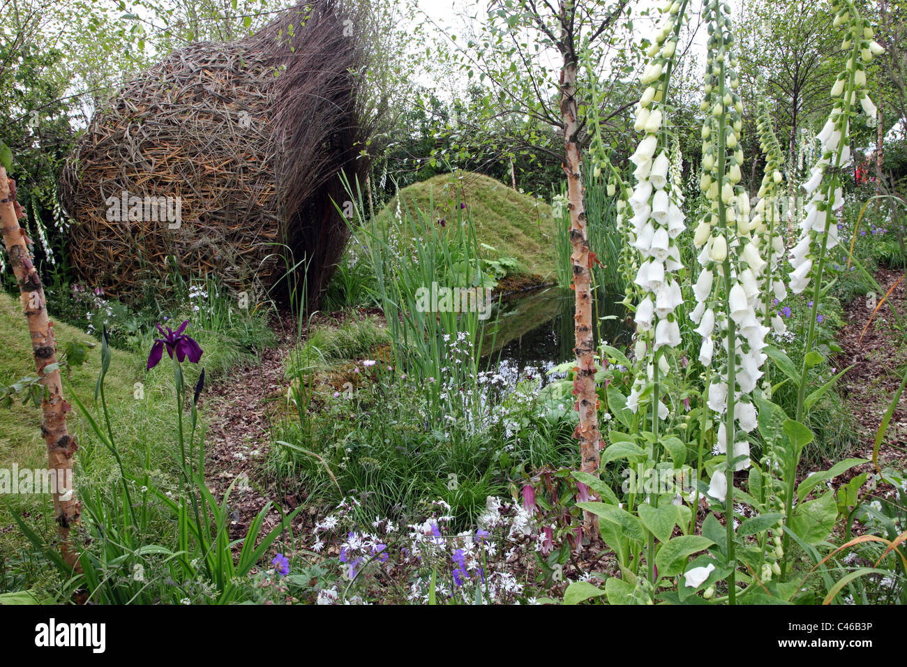 Garten, entworfen von Damien Costello für premier Gartenschau Bloom, Irland, Dublin Stockfoto