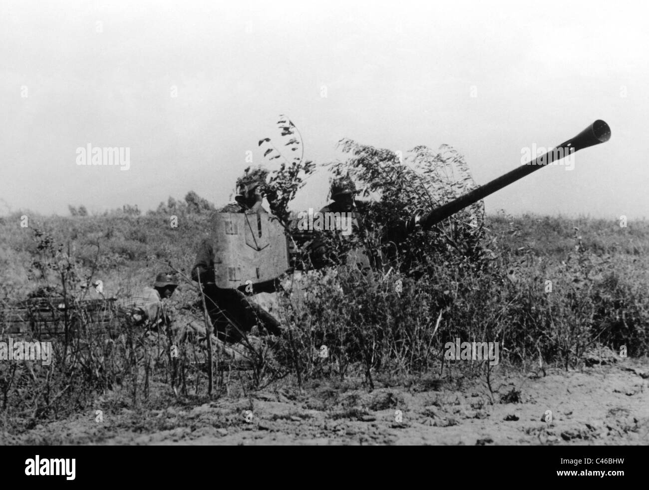 Zweiter Weltkrieg, deutsche Luftverteidigung: 3,7-cm-Artillerie Stockfoto