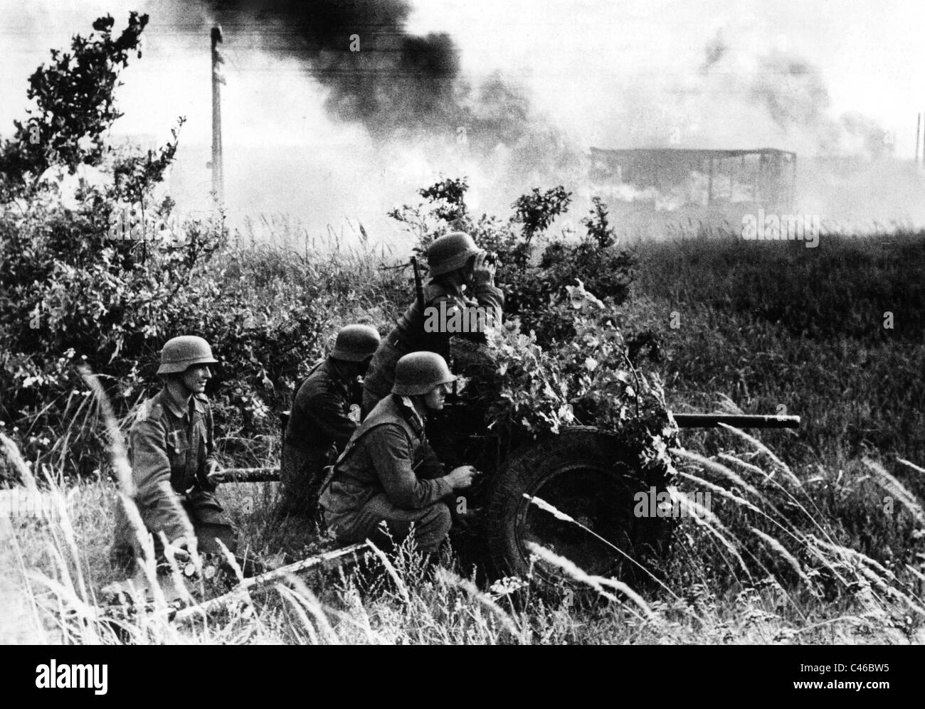 Zweiter Weltkrieg: Panzerabwehrkanonen an der Ostfront, 1941-1945 Stockfoto