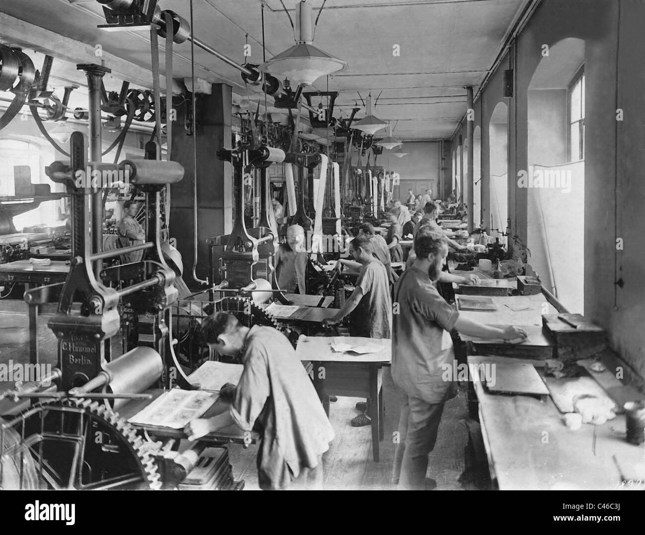 Papiergeld-Produktion im Reich Drucker, 1902 Stockfoto
