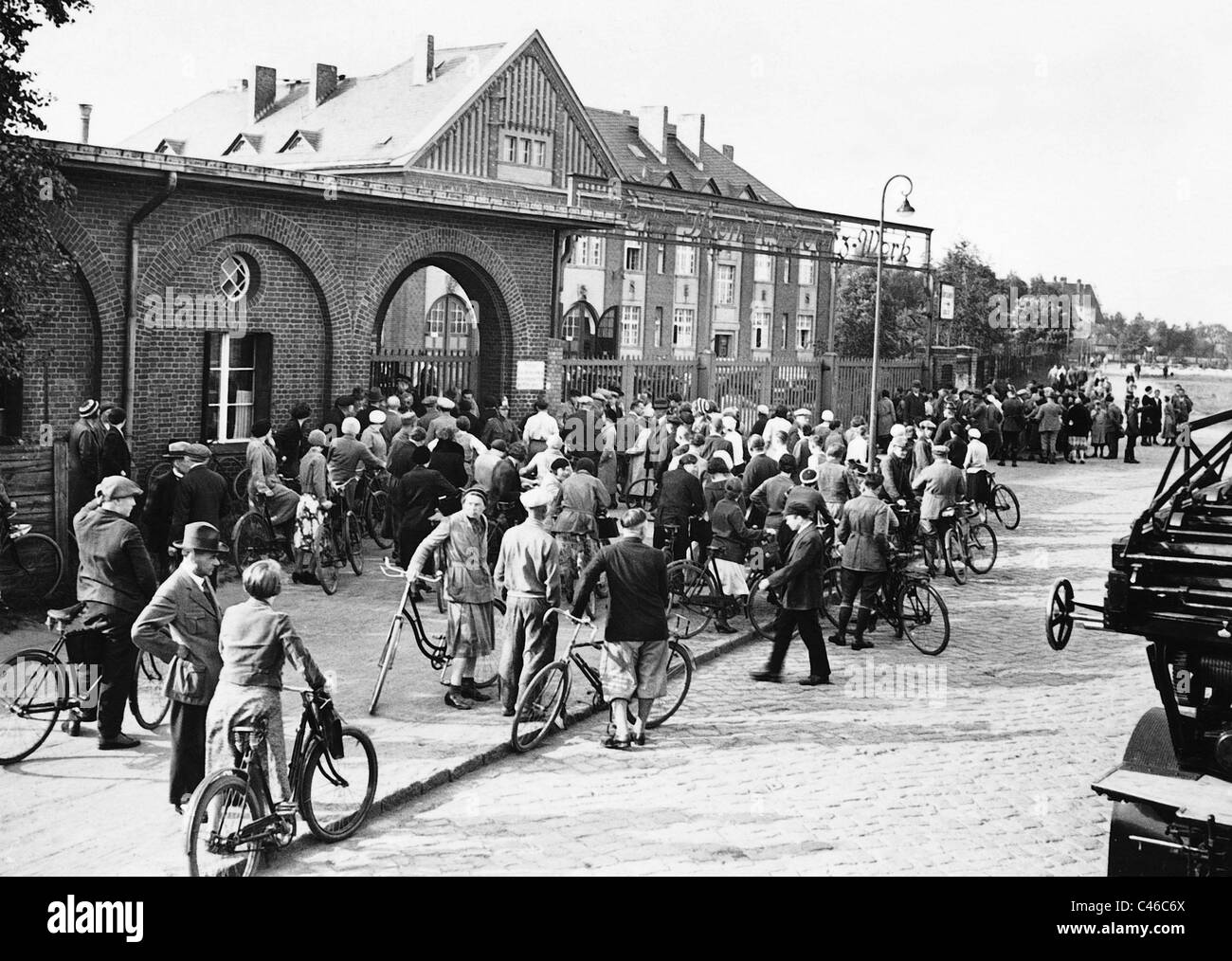 Fabrikschließungen bei Zeiss Ikon A.G. in Berlin, 1933 Stockfoto