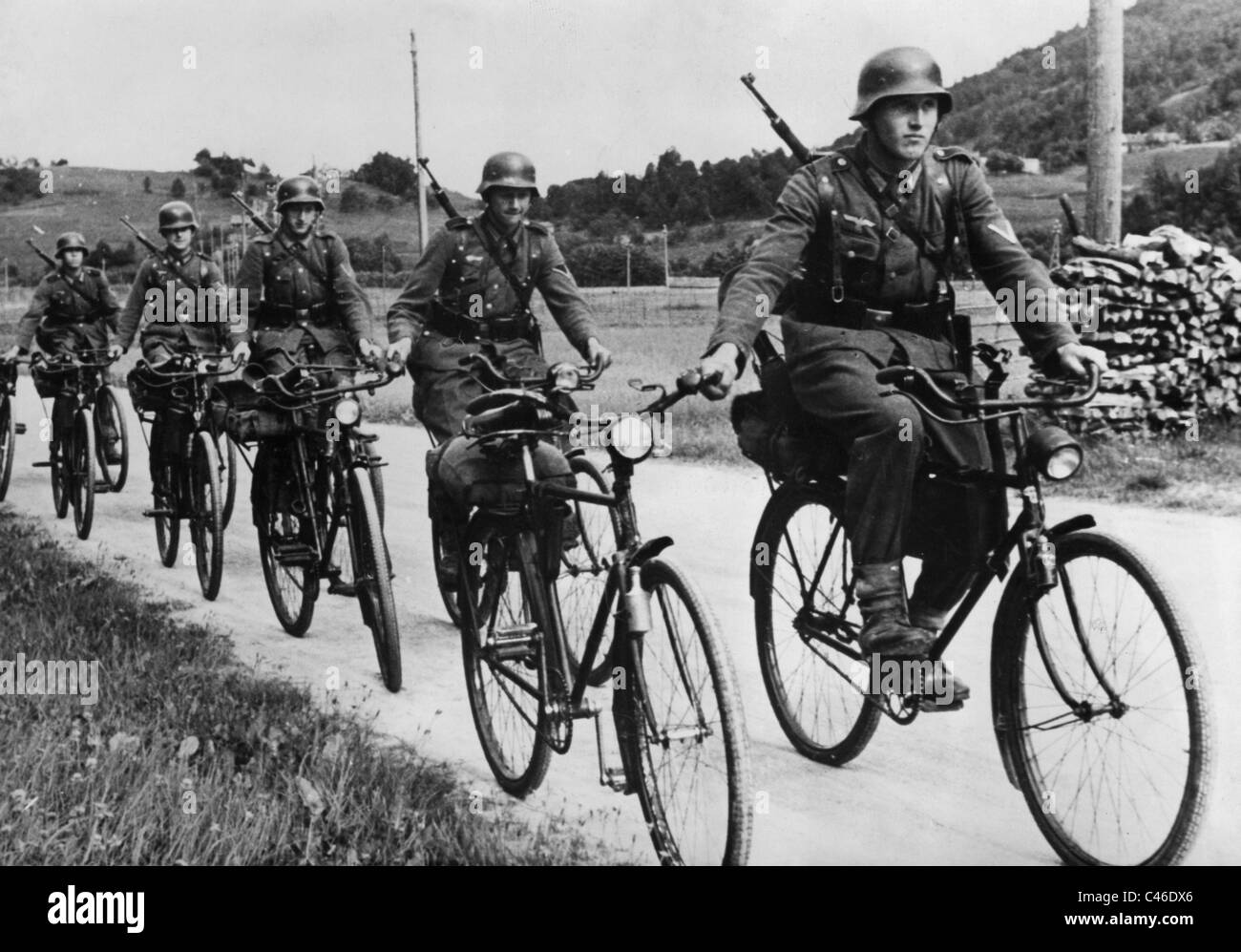 Zweiter Weltkrieg Deutsche Fahrrad Infanterie Stockfotografie Alamy