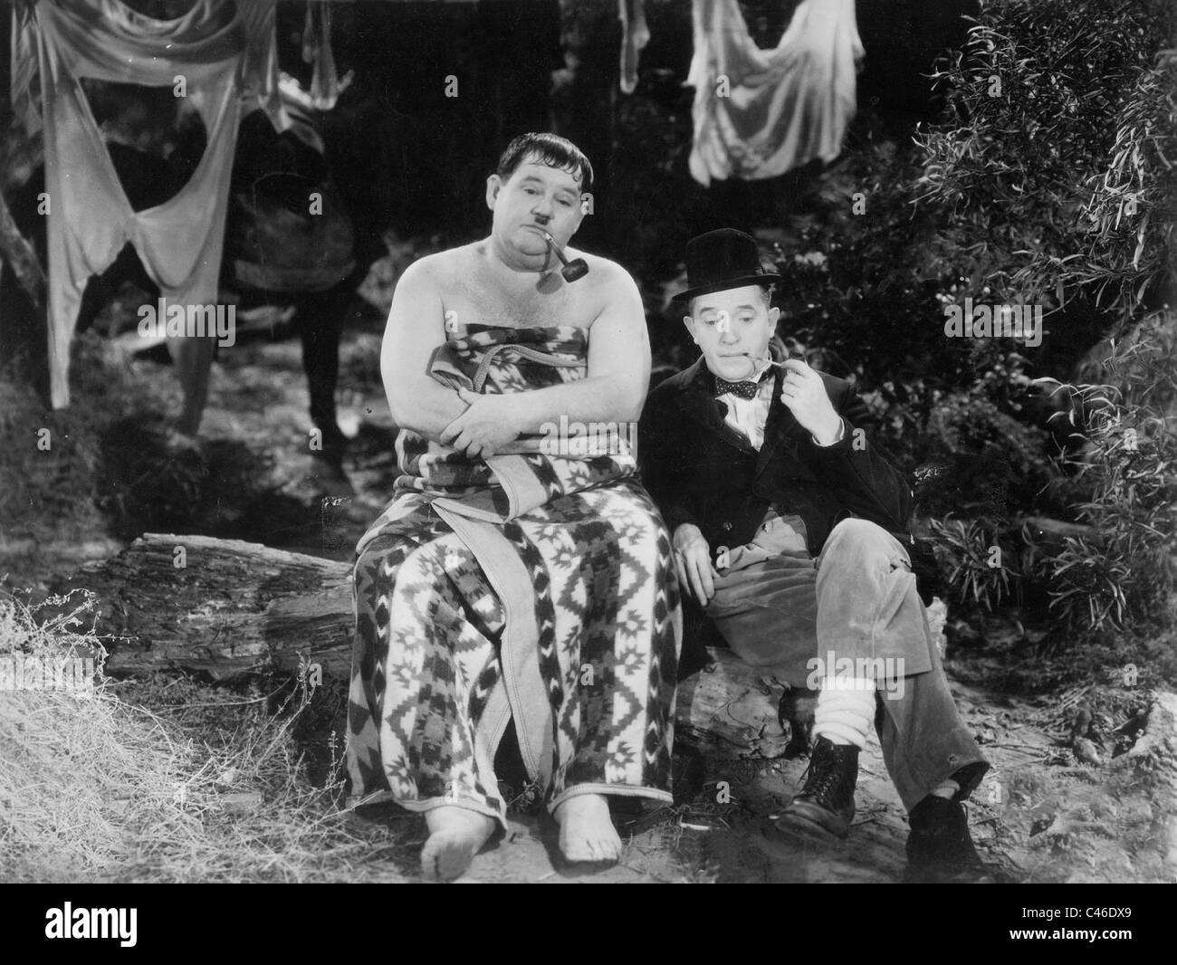 Oliver Hardy und Stan Laurel in "Way out West", 1937 Stockfoto