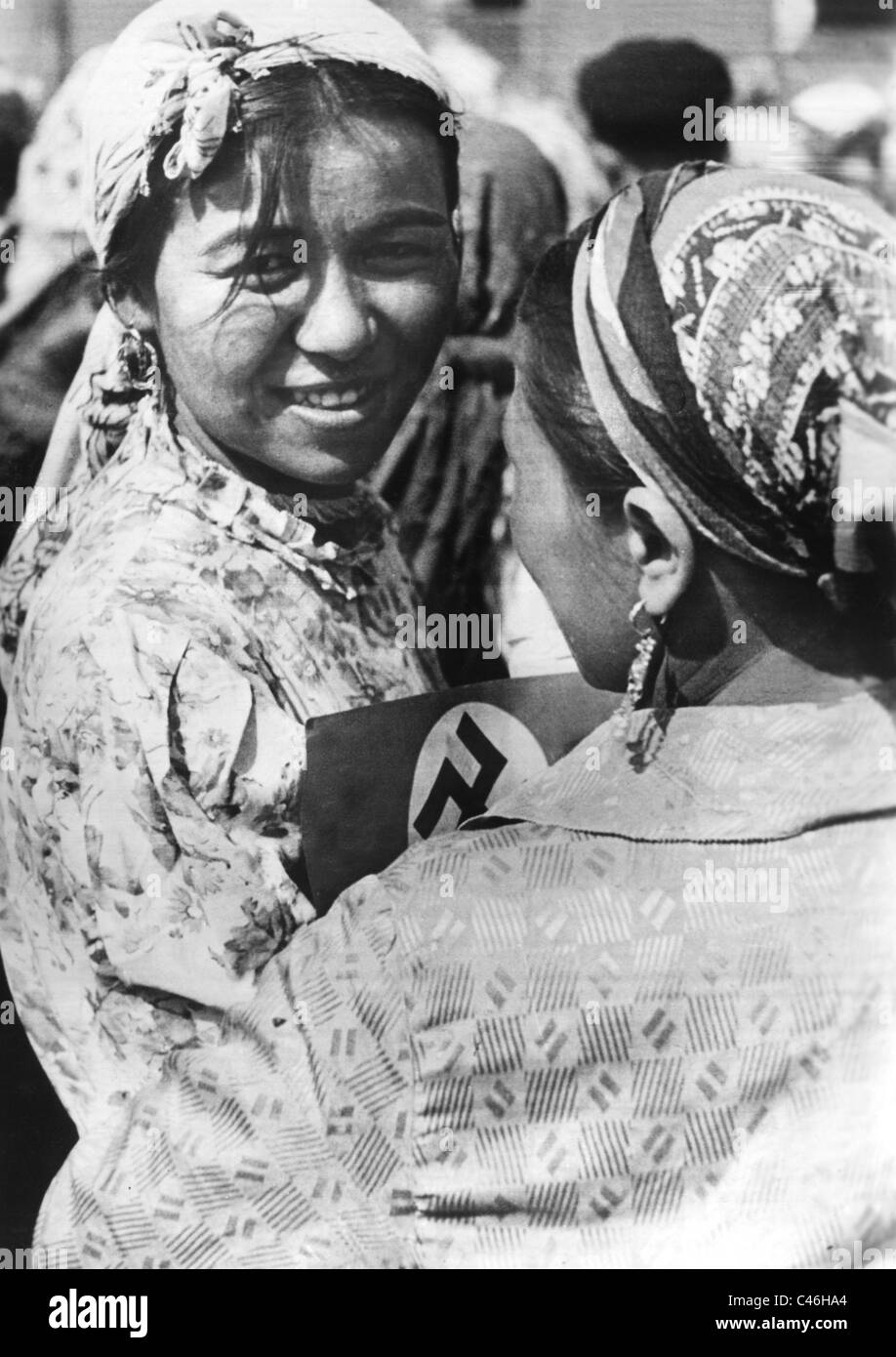 Zweiter Weltkrieg: Russische Bevölkerung - Krim-Tataren, Zusammenarbeit mit den deutschen Stockfoto