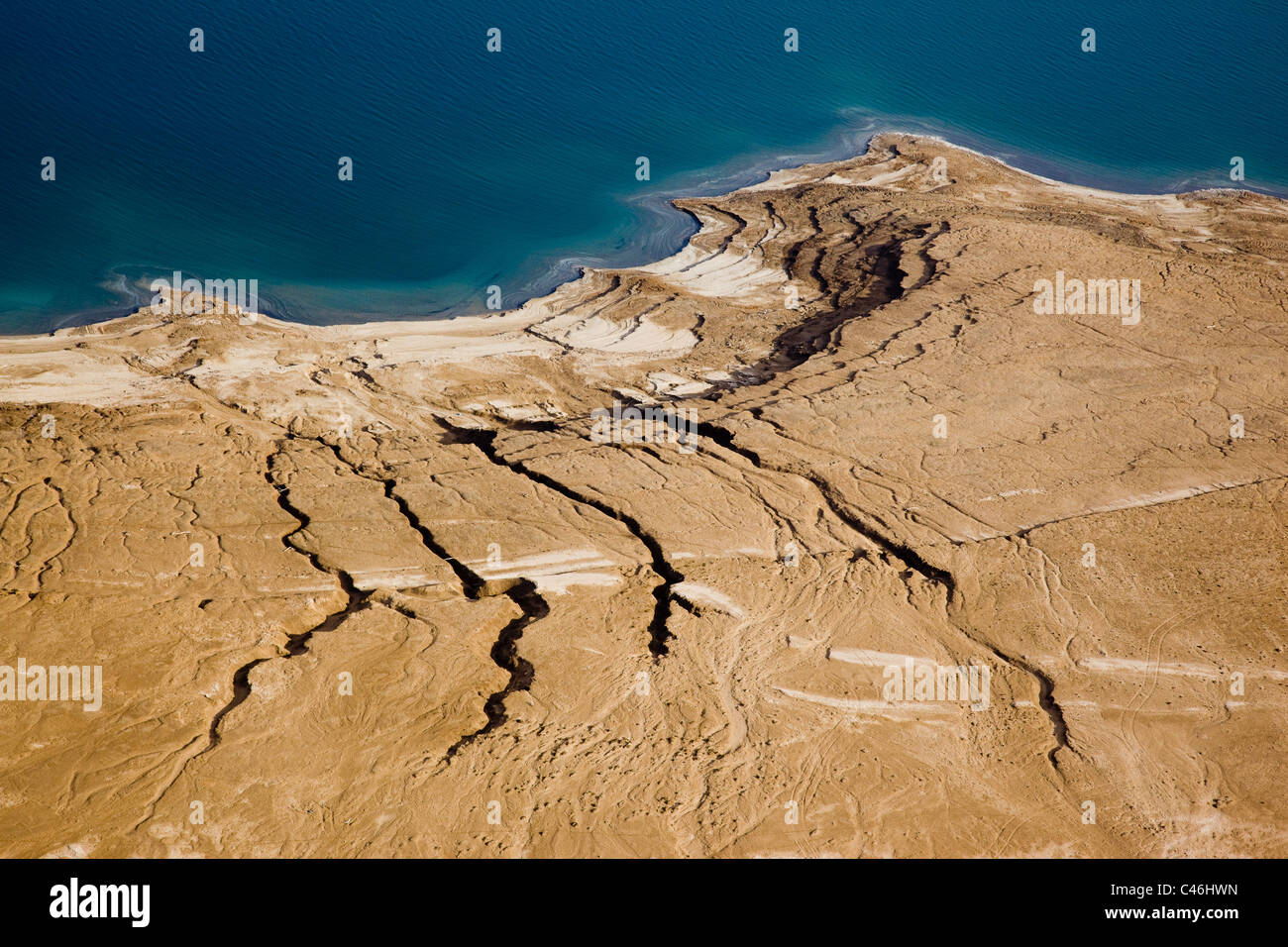 Abstrakte Ansicht des Toten Meeres Stockfoto