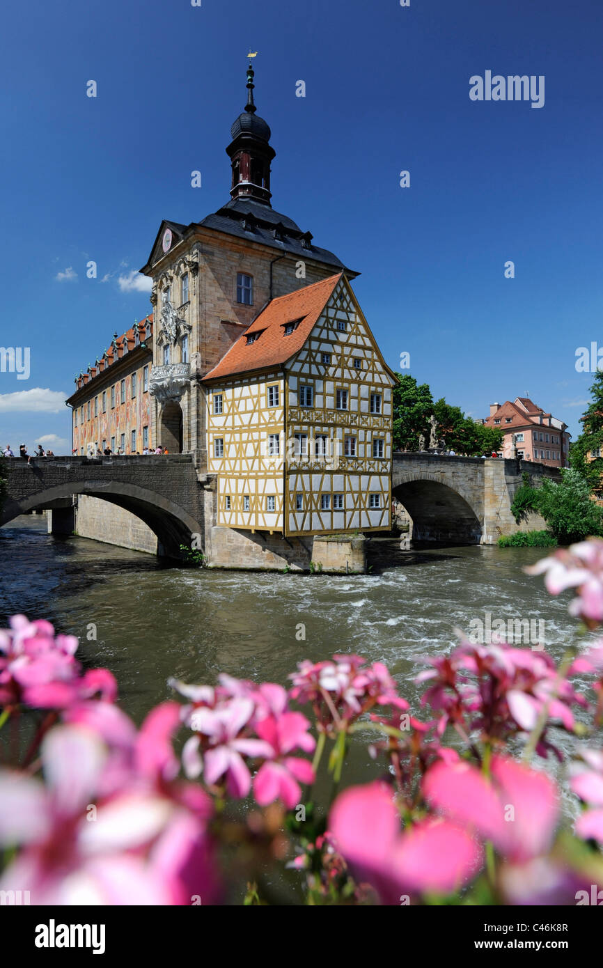 Rathaus von UNESCO antiken Stadt Bamberg in Bayern, Deutschland Stockfoto