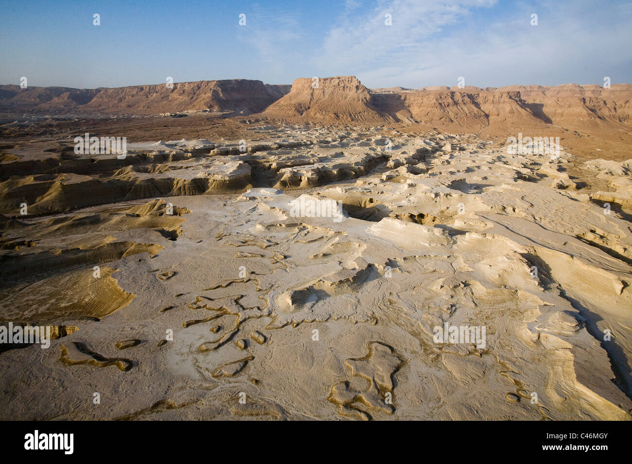 Luftaufnahme der Landschaft der Judäischen Wüste Stockfoto