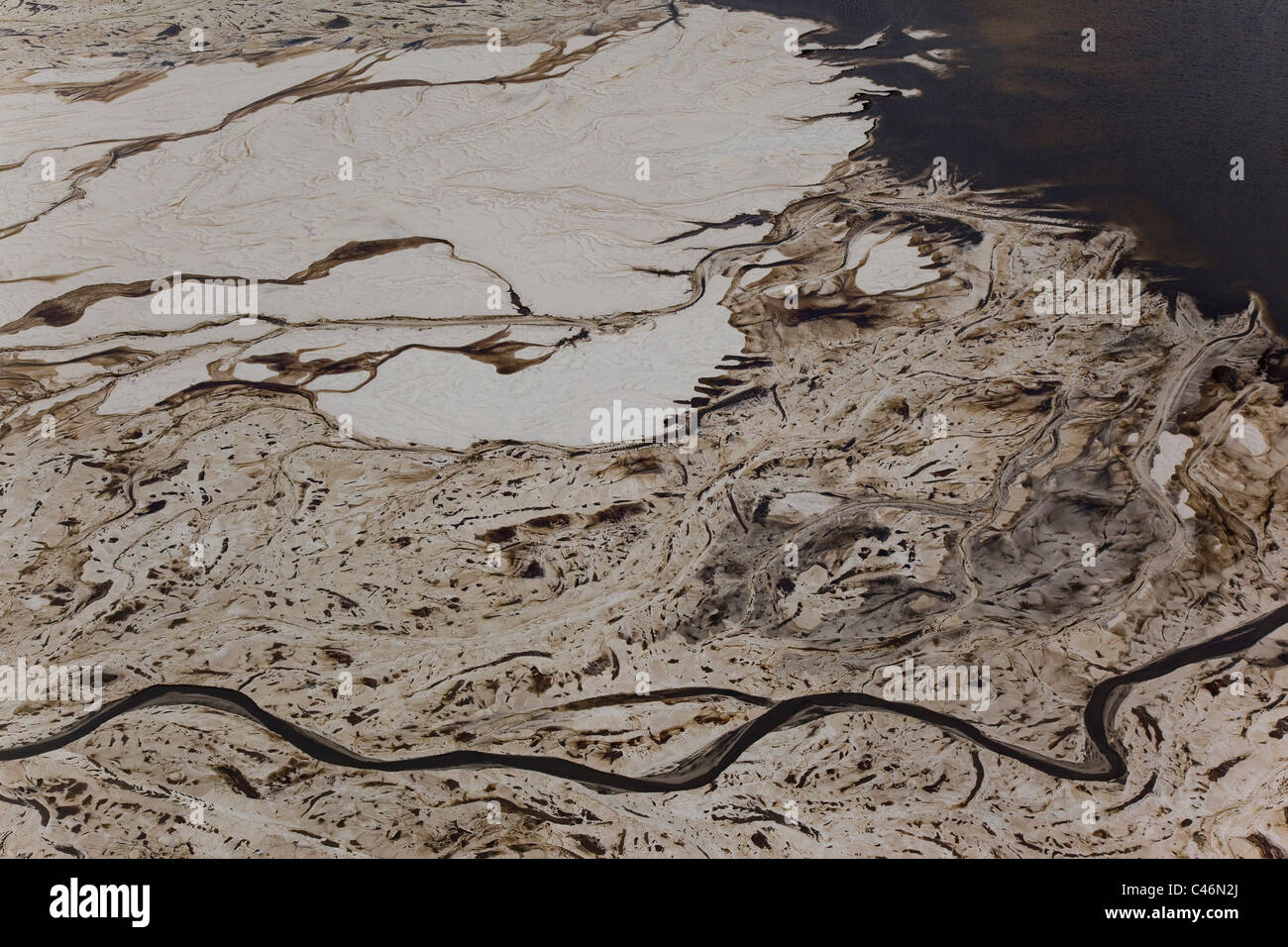 Abstarct Blick auf einer Giftmülldeponie in der Negev-Wüste Stockfoto