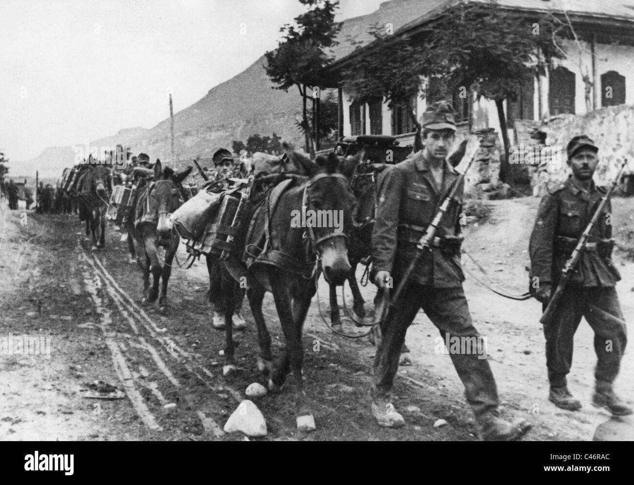 Deutsche Truppen an der Ostfront (s/w Foto Stockfotografie Alamy