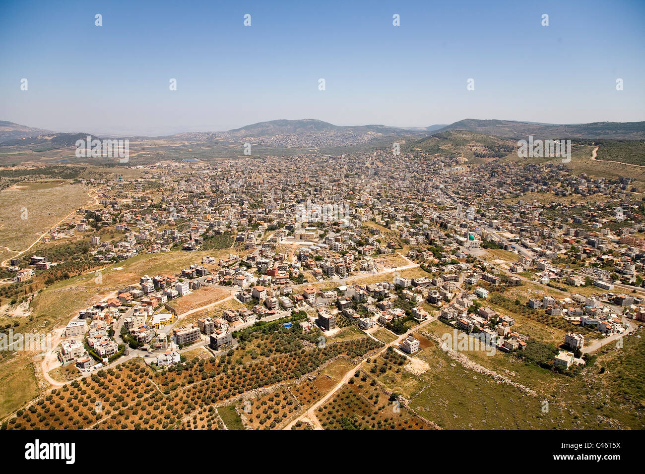Luftaufnahme von Karmiel im unteren Galiläa Stockfoto