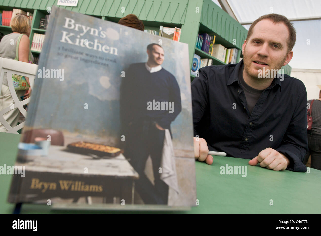 Bryn Williams Chef Patron der Odette Restaurant in London abgebildet bei Hay Festival 2011 Stockfoto