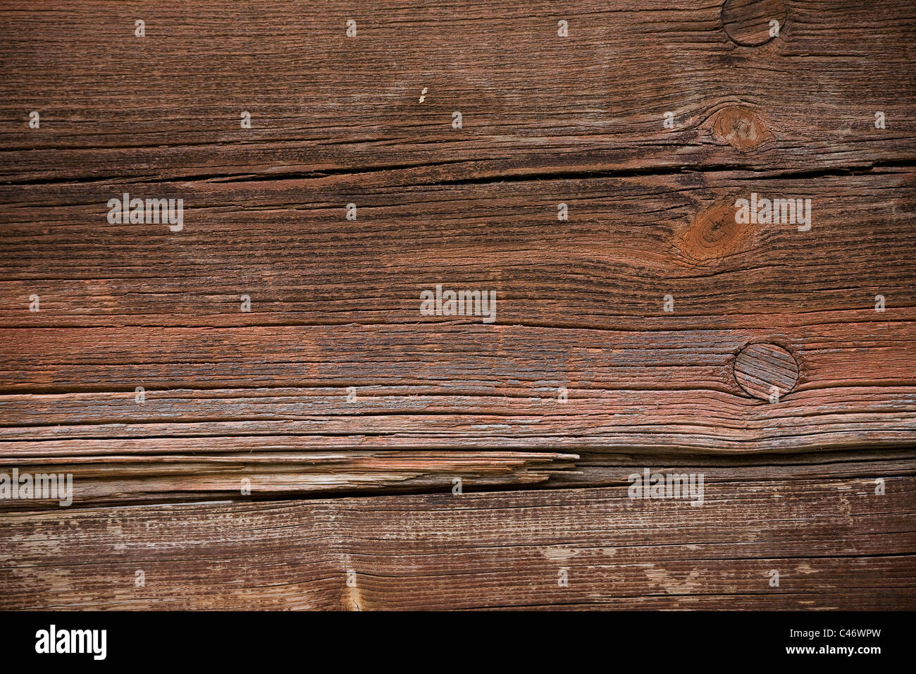 Abstrakte Sicht auf eine Nahaufnahme Schuss von einem Holztisch Stockfoto