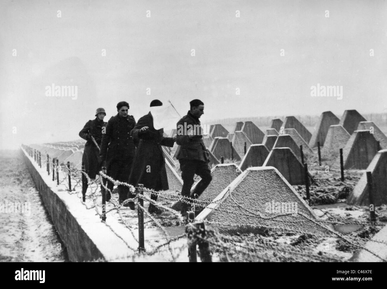 Zweiter Weltkrieg: Westfront. "Seltsamen Krieges" zwischen deutschen und französischen Truppen, September 1939 - kann 1940 Stockfoto