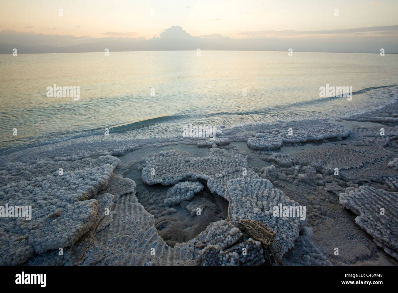 Foto von der Landschaft des Toten Meeres Stockfoto