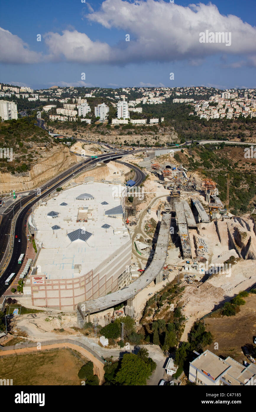 Luftaufnahme des Grand Canyon Shopping Center in Haifa Stockfoto